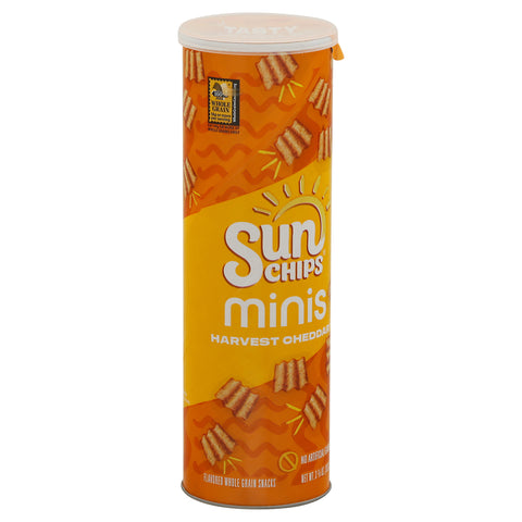 SunChips Minis Harvest Cheddar Flavored Whole Grain Snacks 3.75 oz