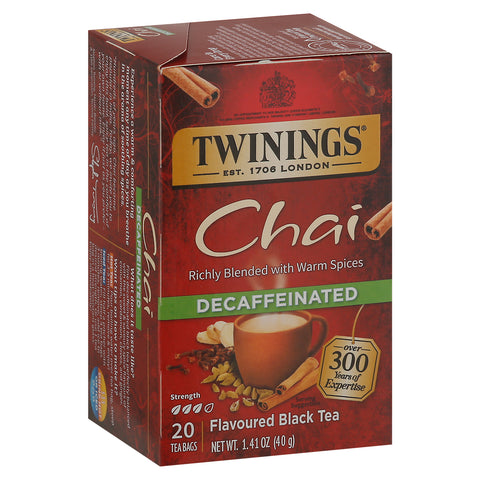 Twinings Decaffeinated Chai Black Tea 20 CT
