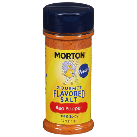 Morton Gourmet Flavored Hot & Spicy Red Pepper Salt 4.7 oz - 6 Pack