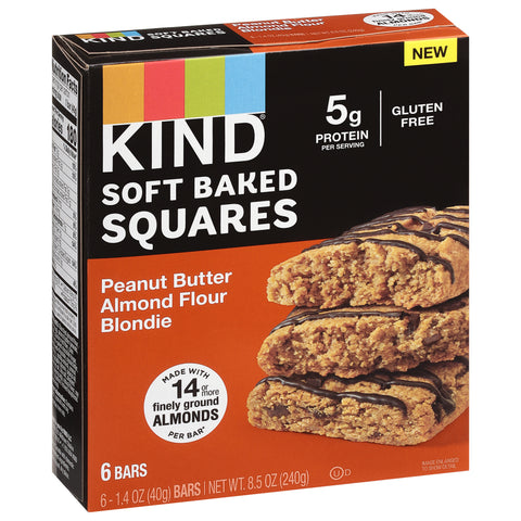Kind Soft Baked Squares Peanut Butter Almond Flour Blondie 8.5 OZ