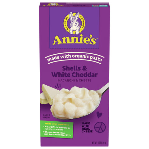 Annie's Homegrown Shells And White Cheddar Mac and Cheese - 6.0 OZ 12 Pack