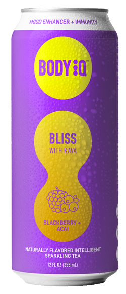 Body iQ Bliss Sparkling RTD Tea - Blackberry Acai - 12 FL OZ 12 Pack