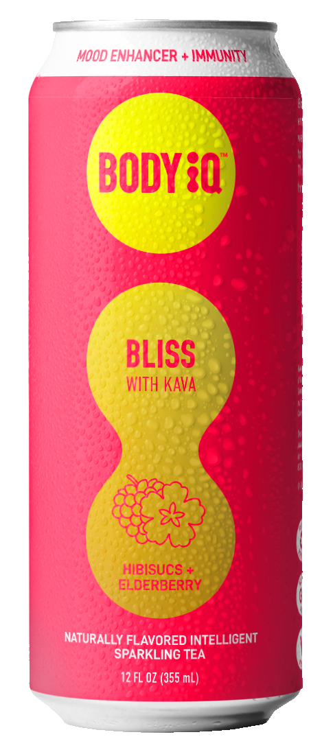 Body iQ Bliss Sparkling RTD Tea - Hibiscus Elderberry - 12 FL OZ 12 Pack