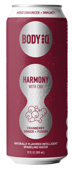 Body iQ Harmony Sparkling Water - Cranberry Ginger - 12 FL OZ 12 Pack