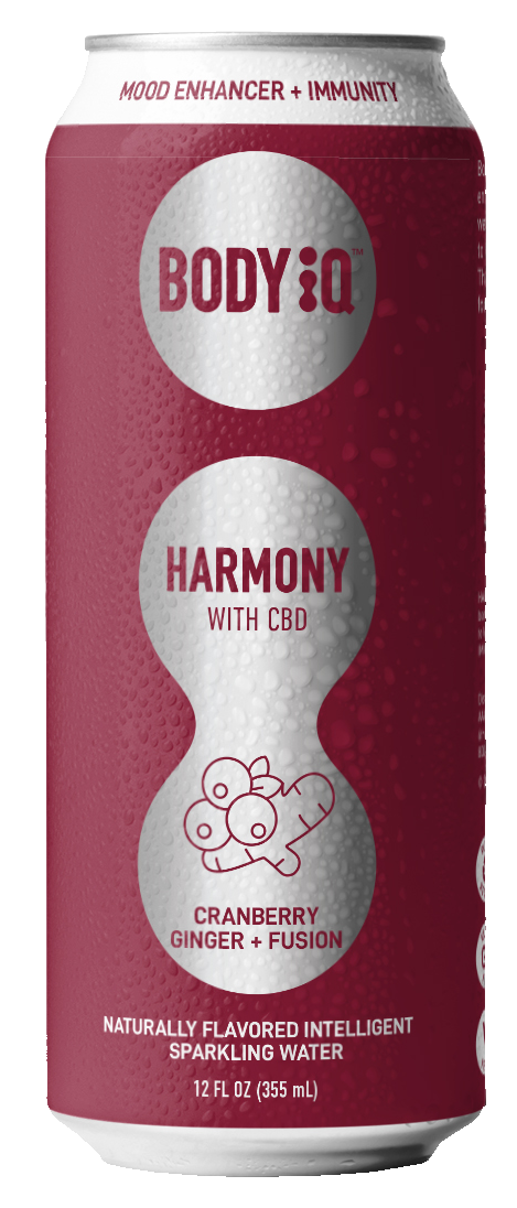 Body iQ Harmony Sparkling Water - Cranberry Ginger - 12 FL OZ 12 Pack