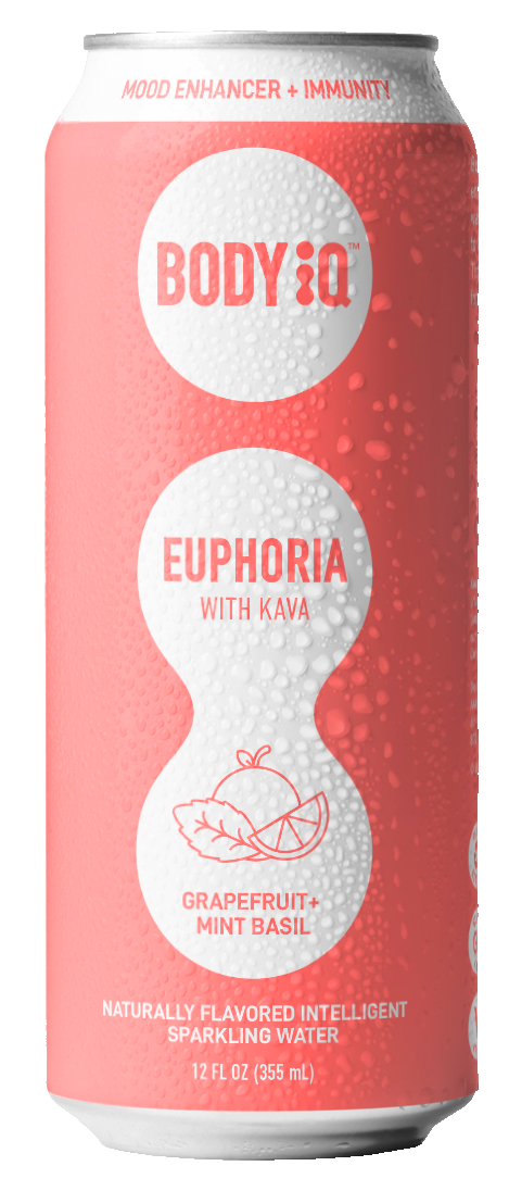 Body iQ Euphoria Sparkling Water - Grapefruit Mint Basil - 12 FL OZ 12 Pack