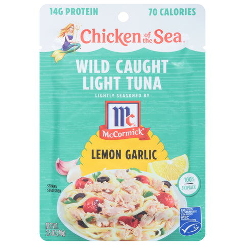 Chicken of the Sea Wild Caught Lemon Garlic Light Tuna 2.5 oz