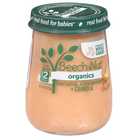 Beech-Nut Organics Stage 2 (6 Months+) Banana, Cinnamon + Granola 4 oz