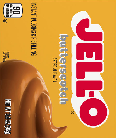 Jell-O Butterscotch Artificially Flavored Instant Pudding & Pie Filling Mix 3.4 OZ