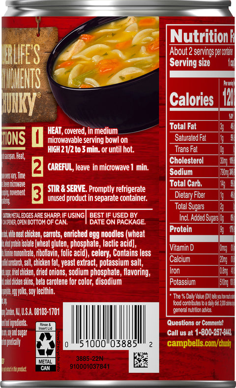 Campbell's Chunky Soup Classic Chicken Noodle 18.6 OZ