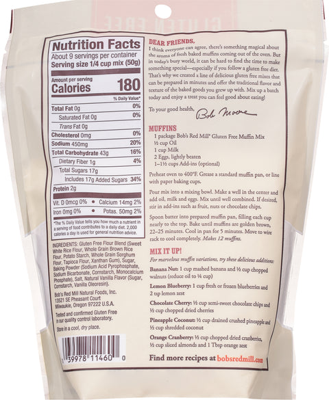 Bob's Red Mill Muffin Mix 16 OZ