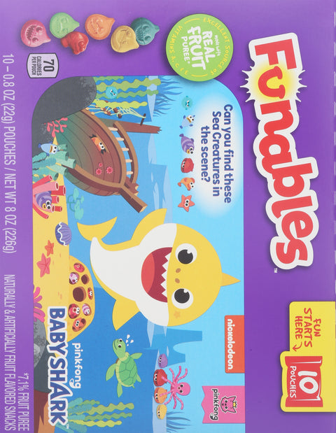 Funables Fruit Snacks Baby Shark 8 OZ