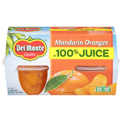 Del Monte Fruit Cups Mandarin Oranges 16 OZ