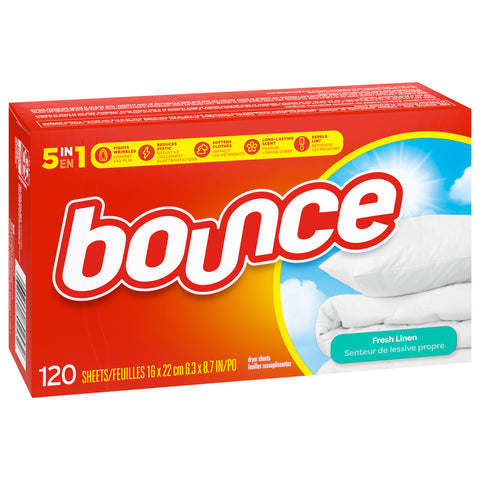 Bounce Fresh Linen 4 In 1 Fabric Sheets 120 CT