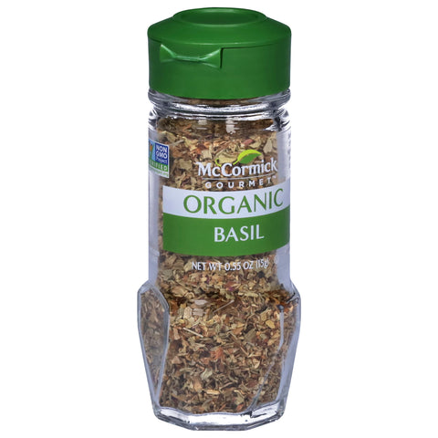 McCormick Gourmet Organic Basil - 0.55 OZ 3 Pack
