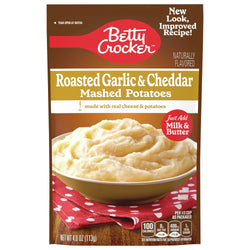 Betty Crocker Roasted Garlic & Cheddar Mashed Potatoes - 4 OZ 8 Pack