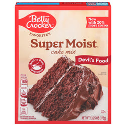 Betty Crocker Super Moist Devil's Food Cake Mix - 13.25 OZ 12 Pack