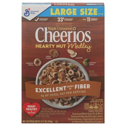 General Mills Cheerios Hearty Nut Medley - 14.7 OZ 12 Pack