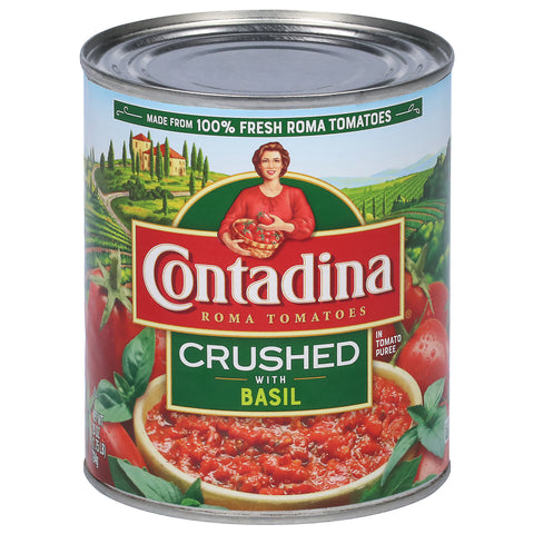 Contadina Roma Tomatoes Crushed with Basil 28 OZ