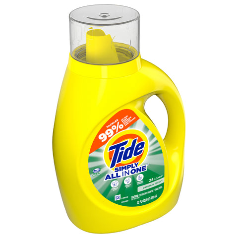 Tide Simply Liquid Laundry Detergent, Daybreak Fresh, 24 Loads, 32 oz, All-In-One Detergent