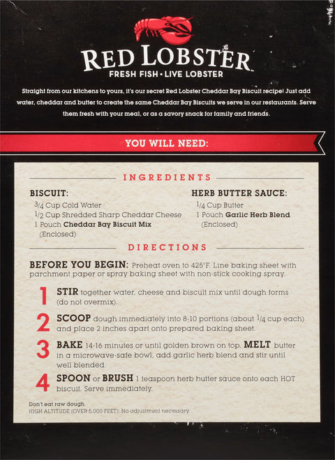 Red Lobster Cheddar Bay Biscuit Mix 11.36 OZ