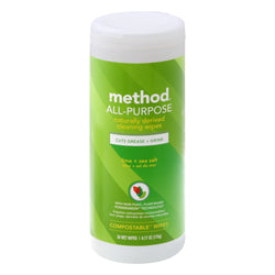 Method Wipes All-Purpose Cleaning Lime & Seal Salt - 30 CT 6 Pack