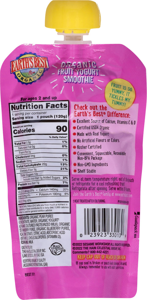 Earth's Best Organic Smoothie Mixed Berry 4.2 OZ