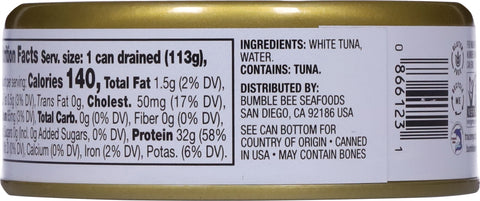 Bumble Bee Tuna Albacore Very Low Sodium Solid White In Water 5 OZ