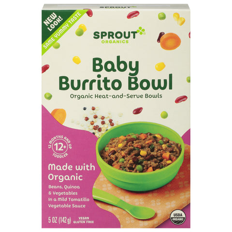 Sprout Organic Baby Burrito Bowl - 5 OZ 8 Pack