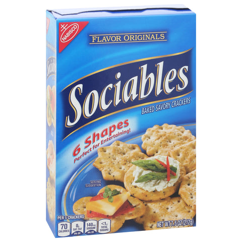 Sociables Crackers Original 7.5 OZ