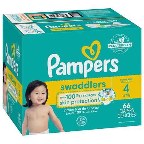 Pampers Swaddlers Size 4 Super Pack 66 CT