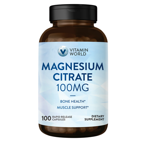 Vitamin World Usa Magnesium Citrate 100mg - 100 CT 12 Pack