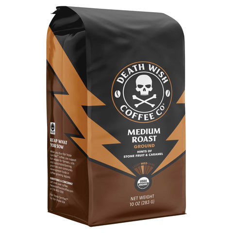Death Wish Coffee Co Medium Roast Ground Coffee 10 OZ