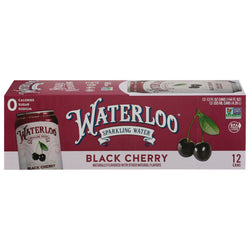 Waterloo Black Cherry Sparkling Water - 144 FZ 2 Pack