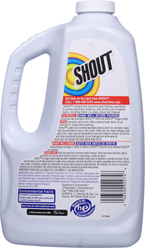 Shout Laundry Stain Remover Refill 60 FZ
