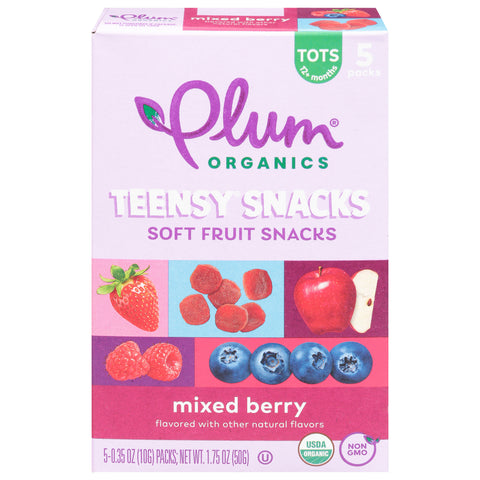 Plum Organics Teensy Berry Mixed Berry Fruits Snacks 1.75 OZ