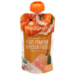 Happy Baby Organics Pears, Pumpkin, Passion Fruit - 4 OZ 16 Pack
