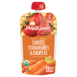 Happy Baby Organics Strawberries & Chickpeas - 4 OZ 16 Pack