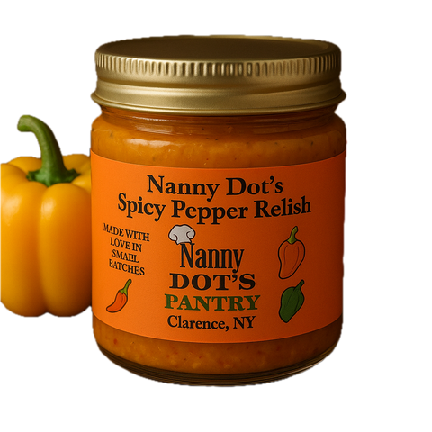Dots Pantry Nanny Dots Spicy Pepper Relish - 8 OZ 12 Pack