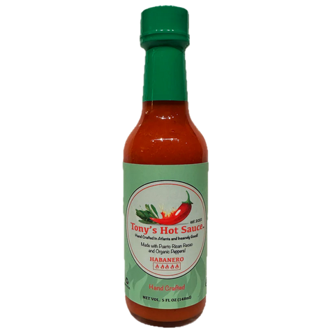 Tony's Hot Sauce Company Habanero Hot Sauce - 5 FL OZ 12 Pack