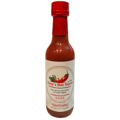 Tony's Hot Sauce Company Caribbean Jalapeno Hot Sauce - 5 FL OZ 12 Pack