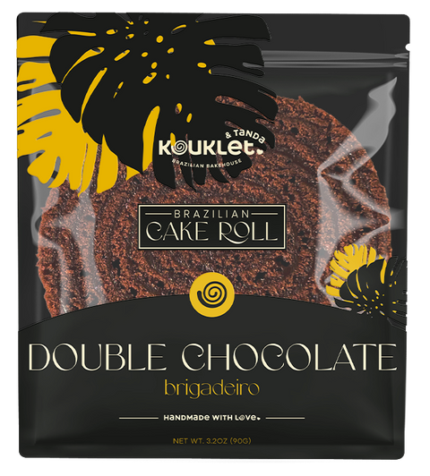 Kouklet Brazilian Bakehouse Double Chocolate Cake Roll - 3.2 OZ 12 Pack