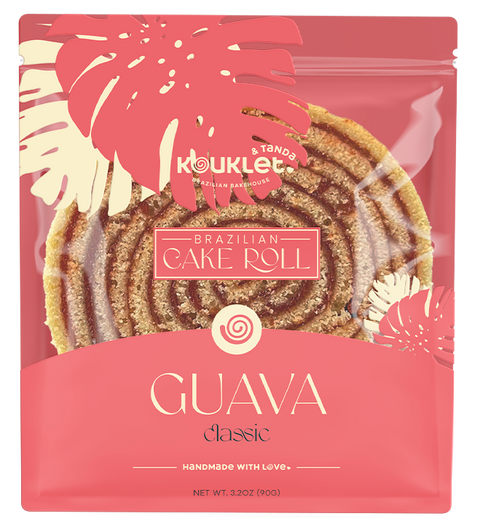 Kouklet Brazilian Bakehouse Guava Cake Roll - 3.2 OZ 12 Pack