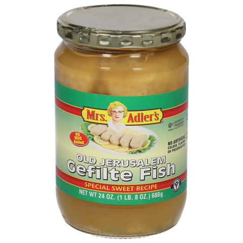 Mrs. Adler's Old Jerusalem Sweet Gefilte Fish 24 OZ