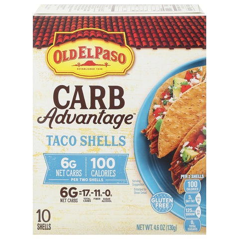 Old El Paso Carb Advantage Gluten Free Taco Shells 10 ea - 6 Pack