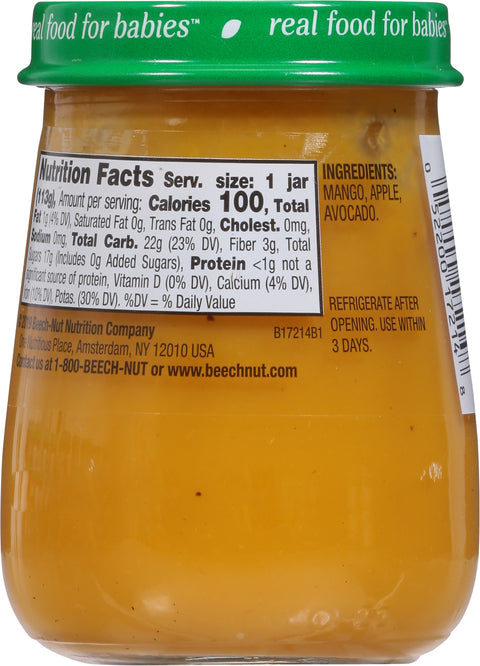 Beechnut Stage 2 Just Mango Apple & Avocado 4 OZ