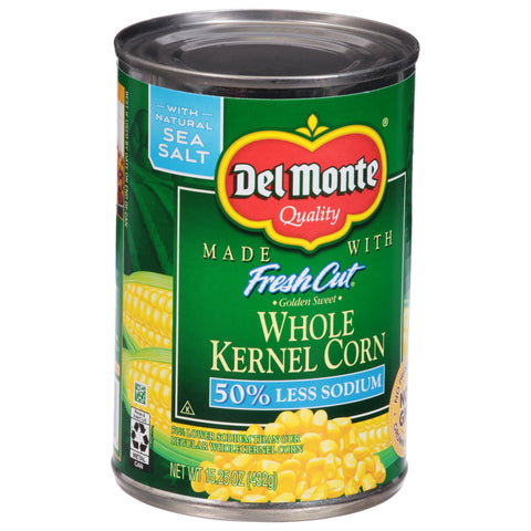 Del Monte Vegetables Fresh Cut Whole Kernel Corn Less Salt 15.25 OZ