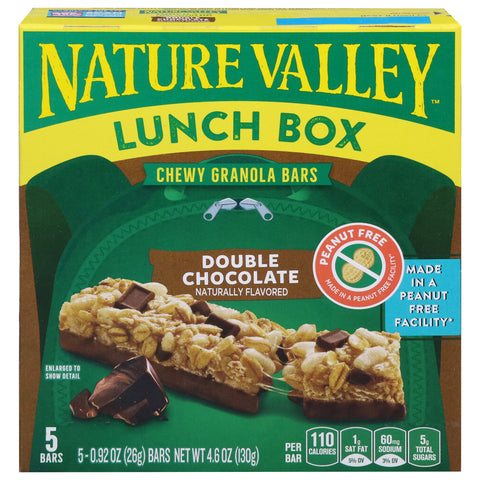 Nature Valley Lunch Box Chewy Double Chocolate Granola Bars 5 - 0.92 oz Bars - 12 Pack