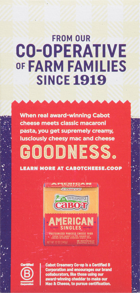 Cabot American Macaroni And Cheese Original American 6.25 OZ
