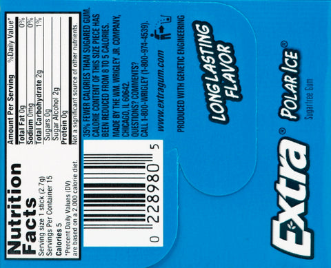 Extra Polar Ice Gum 15 CT